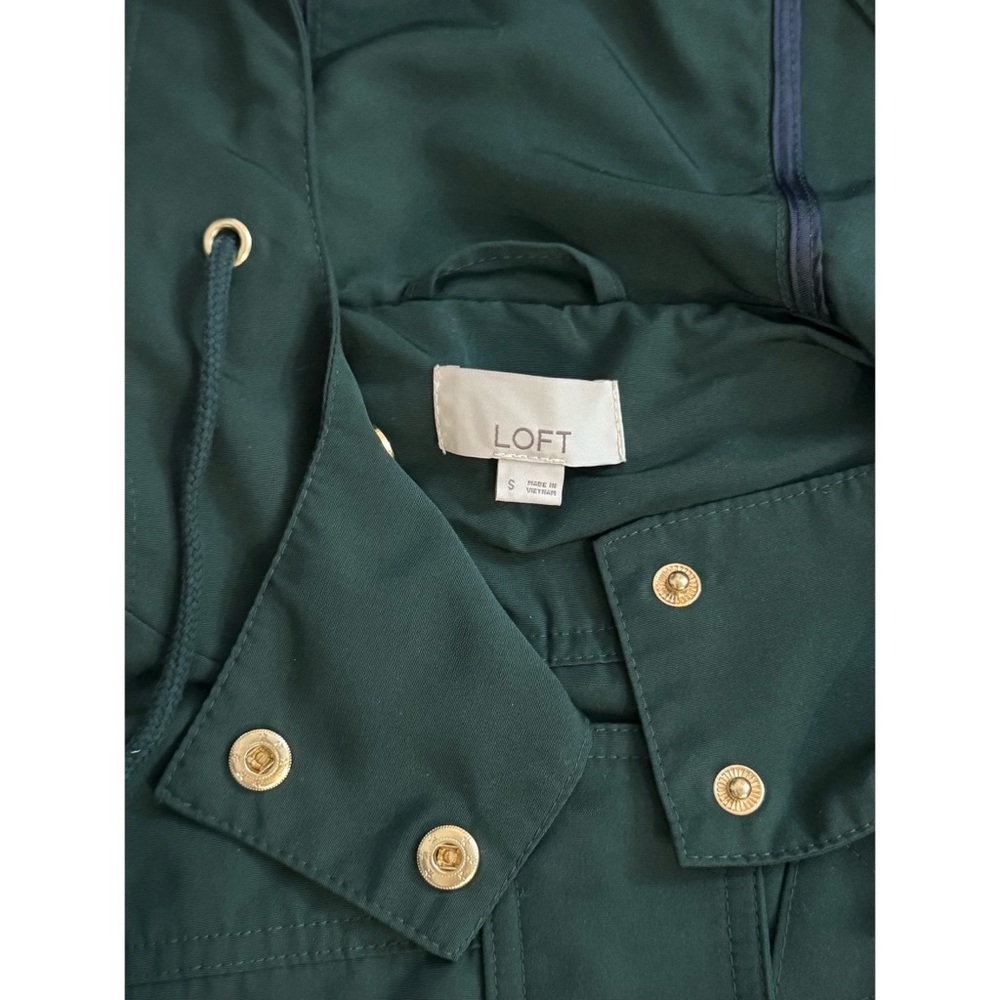 🆕 NWOT LOFT Modern Raincoat in Dark Emerald - Picture 6 of 11